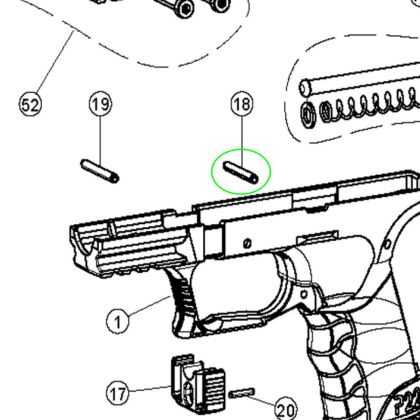 Kolík 3x22 Walther P22/P22Q