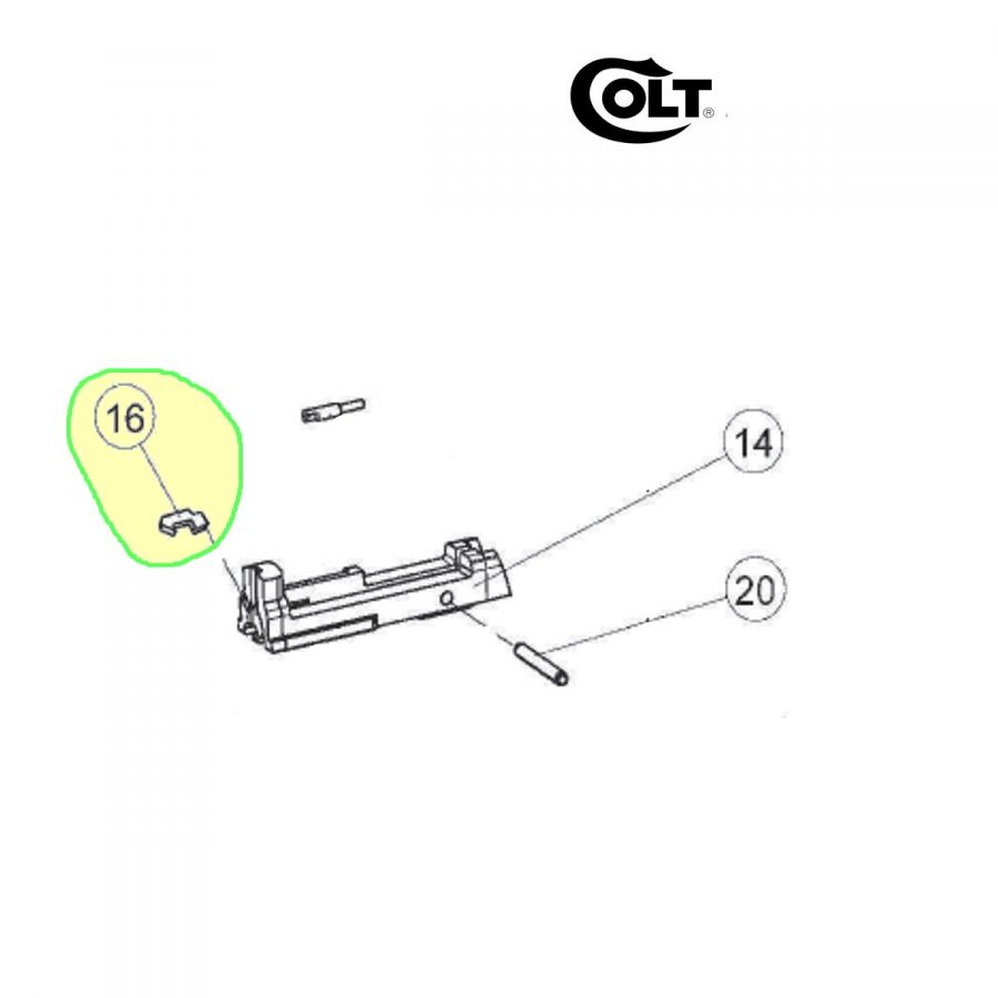 Vytahovac - extraktor, pistole Walther 22lr.
