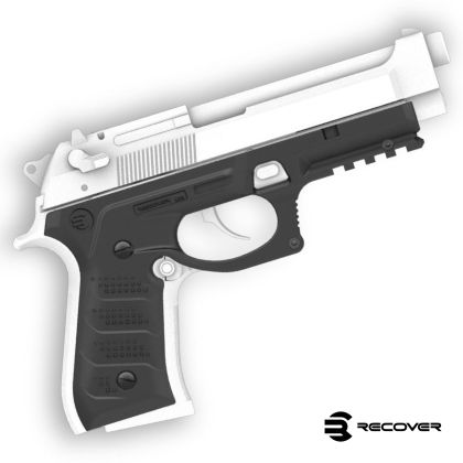 Výmenný grip s railem Recover Tactical Beretta 92, cerný