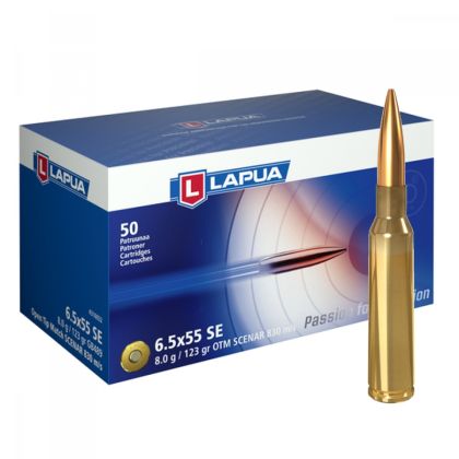 Náboj Lapua 6,5x55 SE SCENAR 830 m/s, GB489, OTM, 8,00g, 123gr