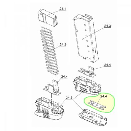Dno zásobníku, velikost S - Walther PPS