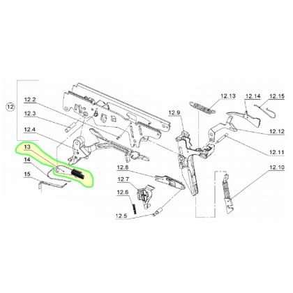 Páka záchytu záveru - Walther PPS