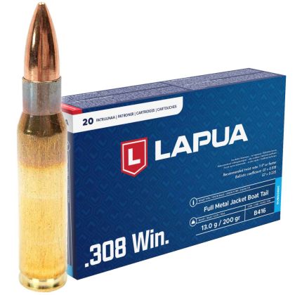Náboj Lapua .308 Win Subsonic, FMJBT, 13,00 g, 200 gr