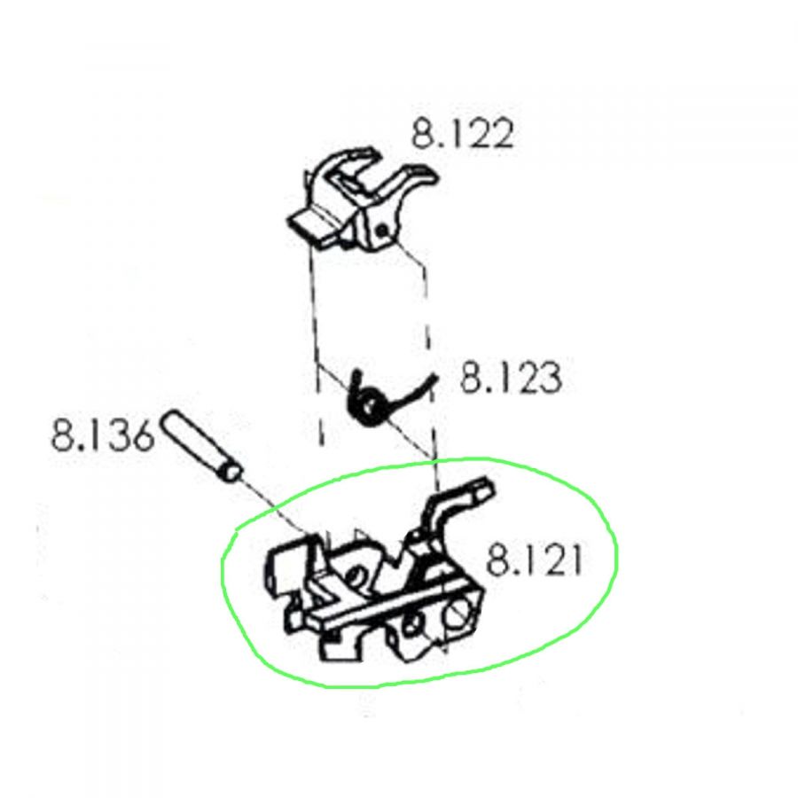 Vyhazovac - díl pistole SPHINX 3000