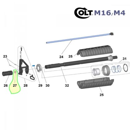 Pryžový kroužek Walther pro P22/P22Q, Colt M4/M16, 22LR
