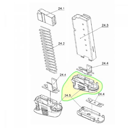 Botka zásobníku, prodloužená, velikost M - Walther PPS