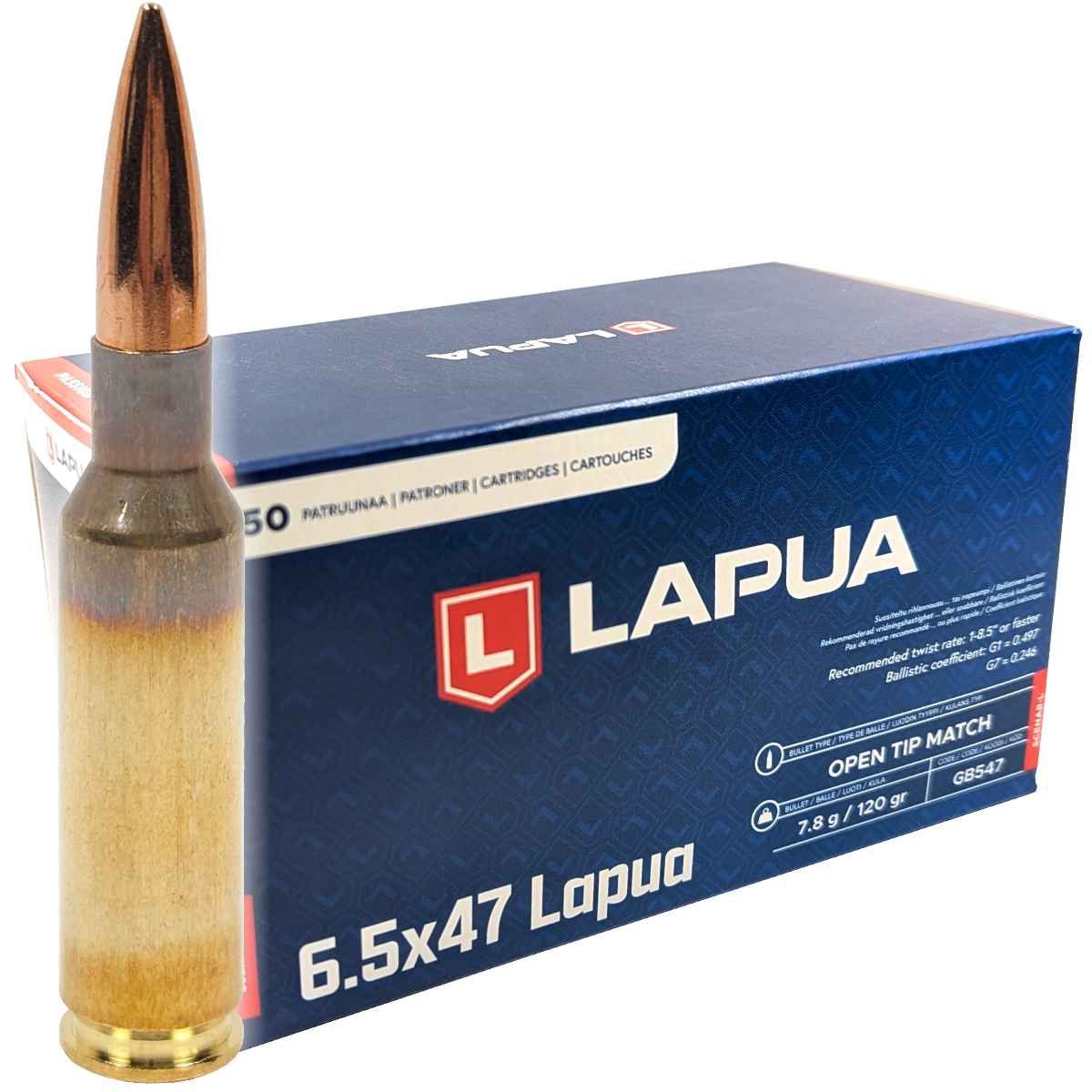 Náboj Lapua 6,5x47 Lapua Scenar-L, OTM, 7,80 g, 120 gr