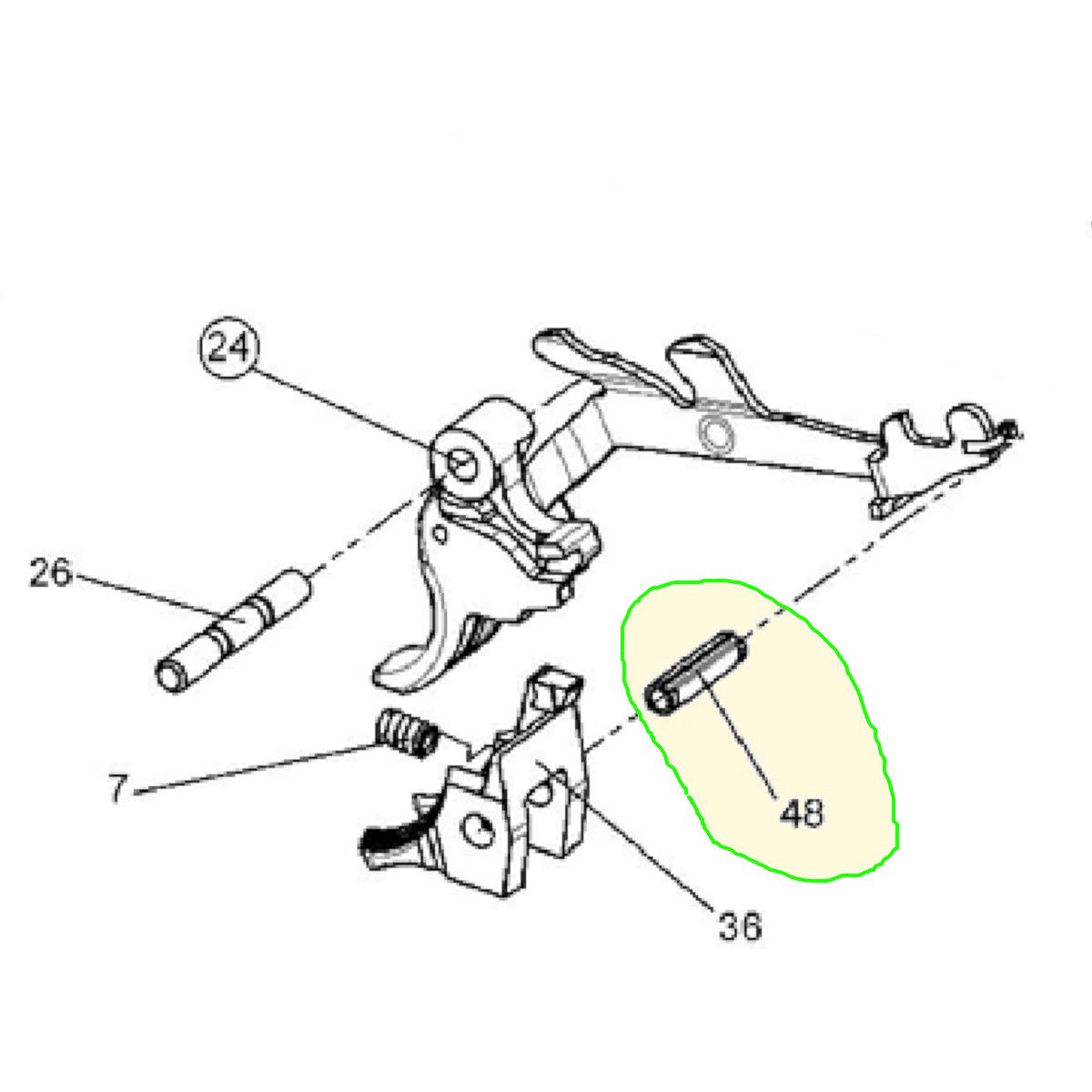 Montážní kolík 4x16 - Walther P99/AS/QA