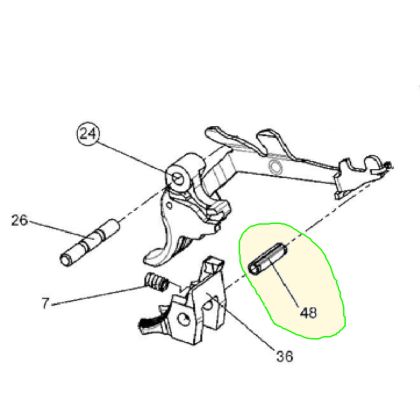 Montážní kolík 4x16 - Walther P99/AS/QA