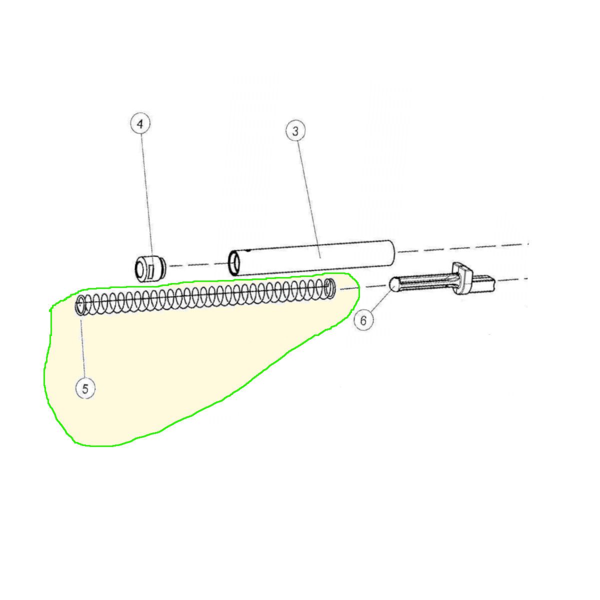 Vratná pružina - Walther Colt 1911, 22LR