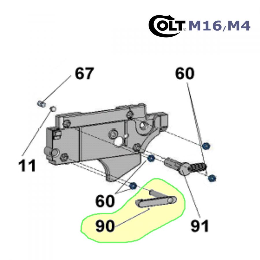 Záchyt zásobníku Walther Colt M4/M16