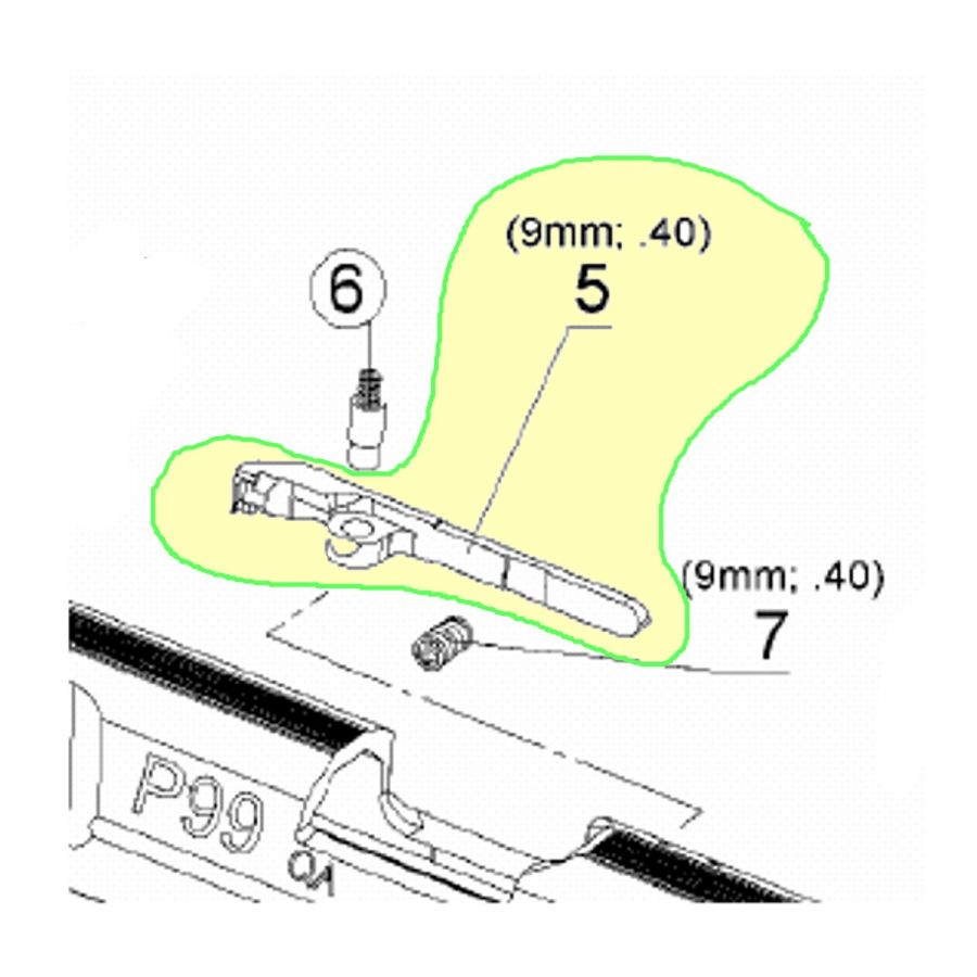 Vytahovac 9mm Luger - Walther P99AS/P99QA