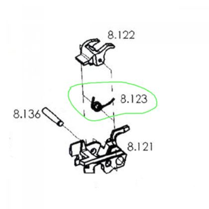 Pružina záchytu kohoutu - díl pistole SPHINX 3000