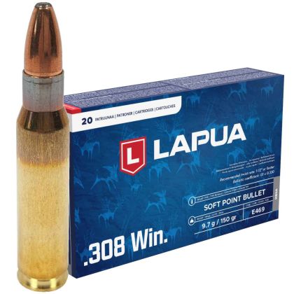 Náboj Lapua .308 Win MEGA, SP, 9,72 g, 150 gr