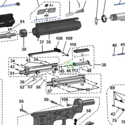 Vzpruha vytahovace Hämmerli TAC R1, Walther Colt M4/M16, H&K-MP5