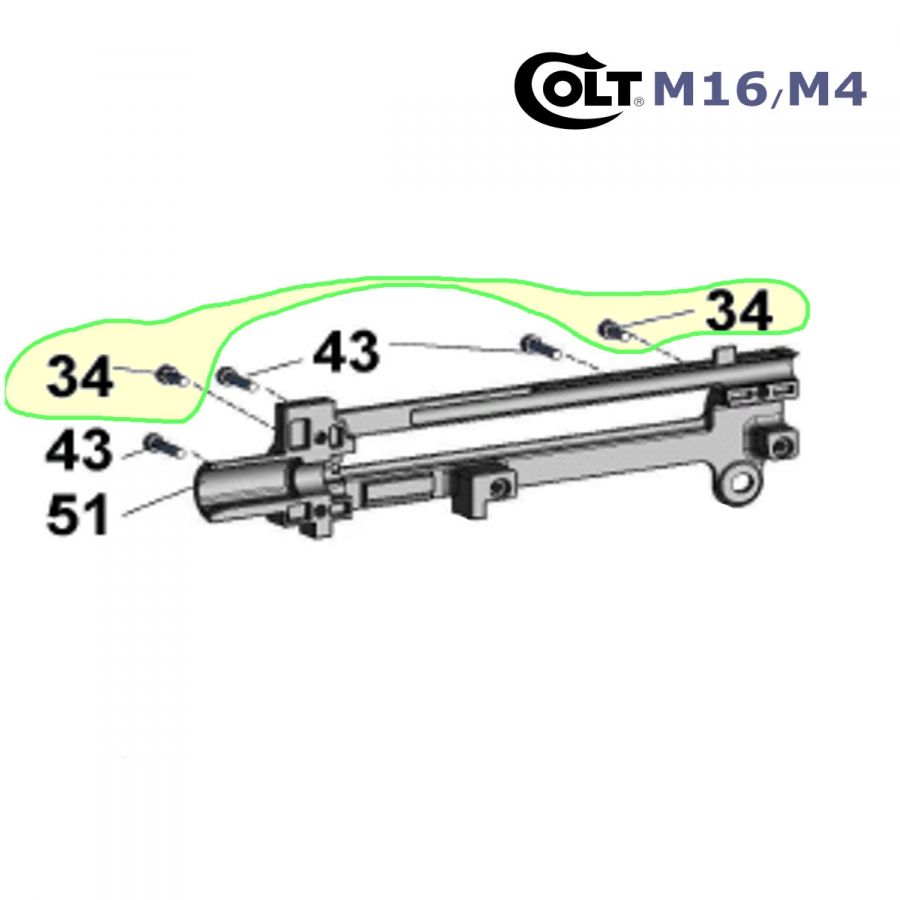 Systémový šroub 34 pro Walther Colt M4/M16