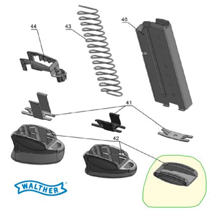 Botka zásobníku,  vel. S pro Walther PPS M2