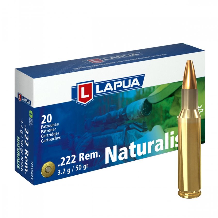 Náboj LAPUA .222 Rem NATURALIS, Solid, N566, 3,2g 50gr