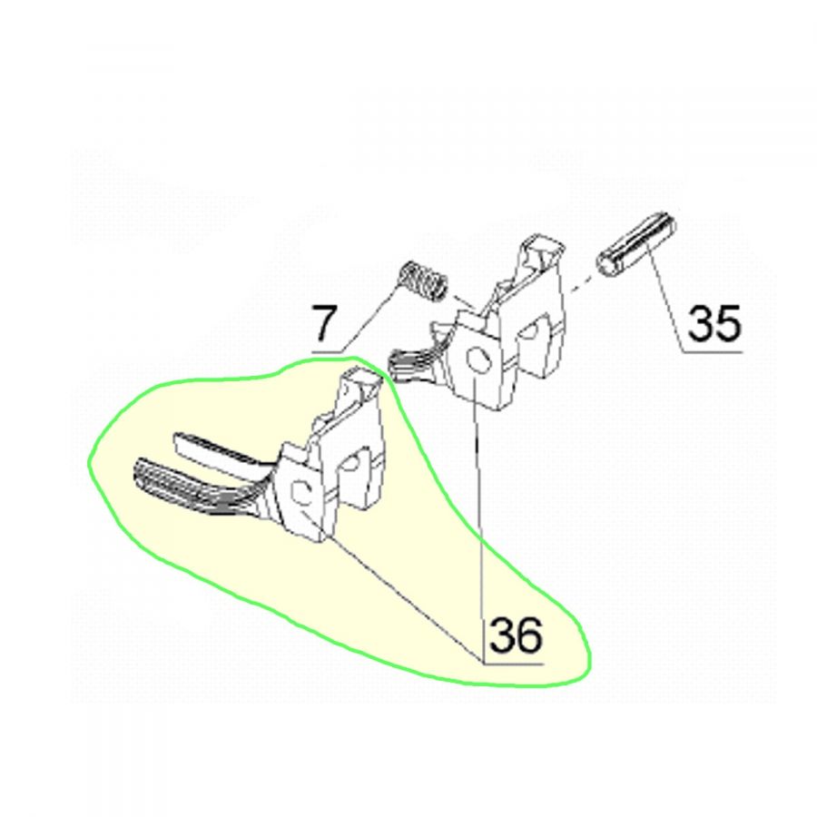 Záchyt zásobníku prodloužený - Walther P99AS/P99QA