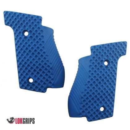 Strenky LOK Grips pro Walther Q4 a Q5 Match SF, Bogies, modré