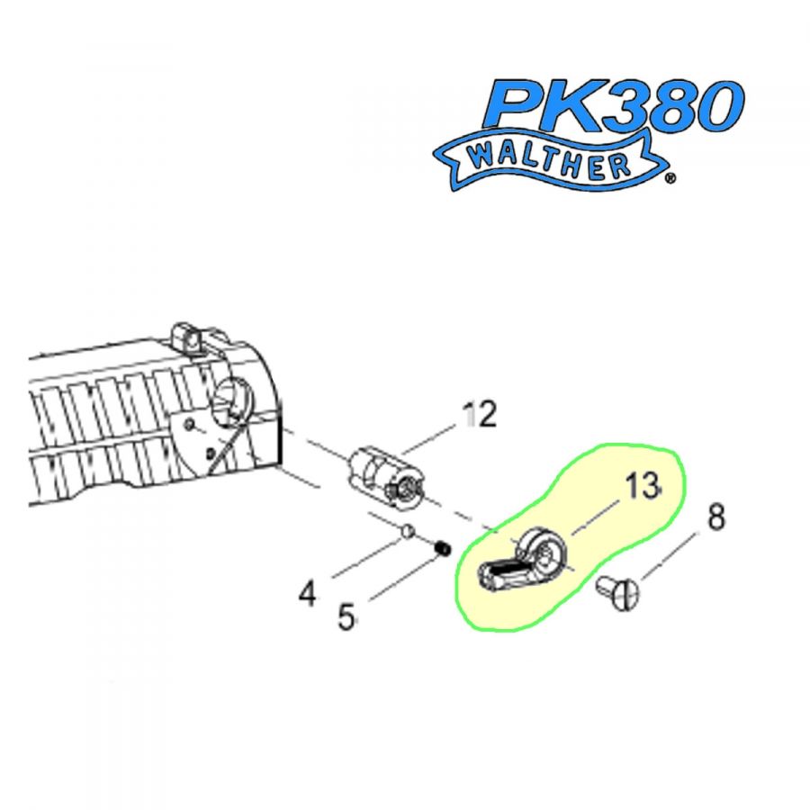 Pácka pojistky levá - Walther PK380