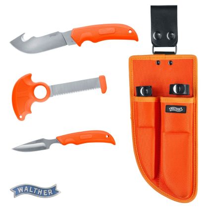 Lovecký set s pouzdrem Walther Hunting Knife Set, oranžový