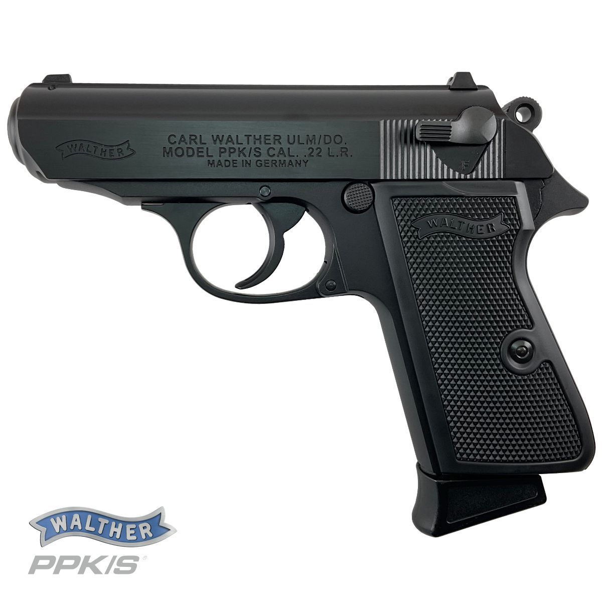 Walther PPK/S 22 LR, pistole samonabíjecí, černá