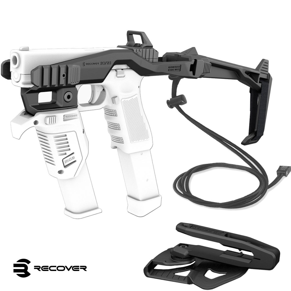 Stabilizer Kit Recover Tactical 2020H konverze pro pistole Glock, cerná