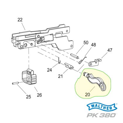 Walther PK380, Klíc zámku spoušte