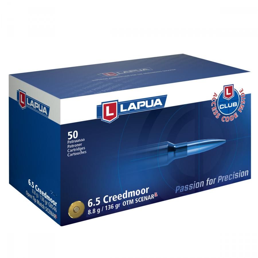 Náboj Lapua 6,5 Creedmoor SCENAR-L, GB546, OTM, 8,80g, 136gr