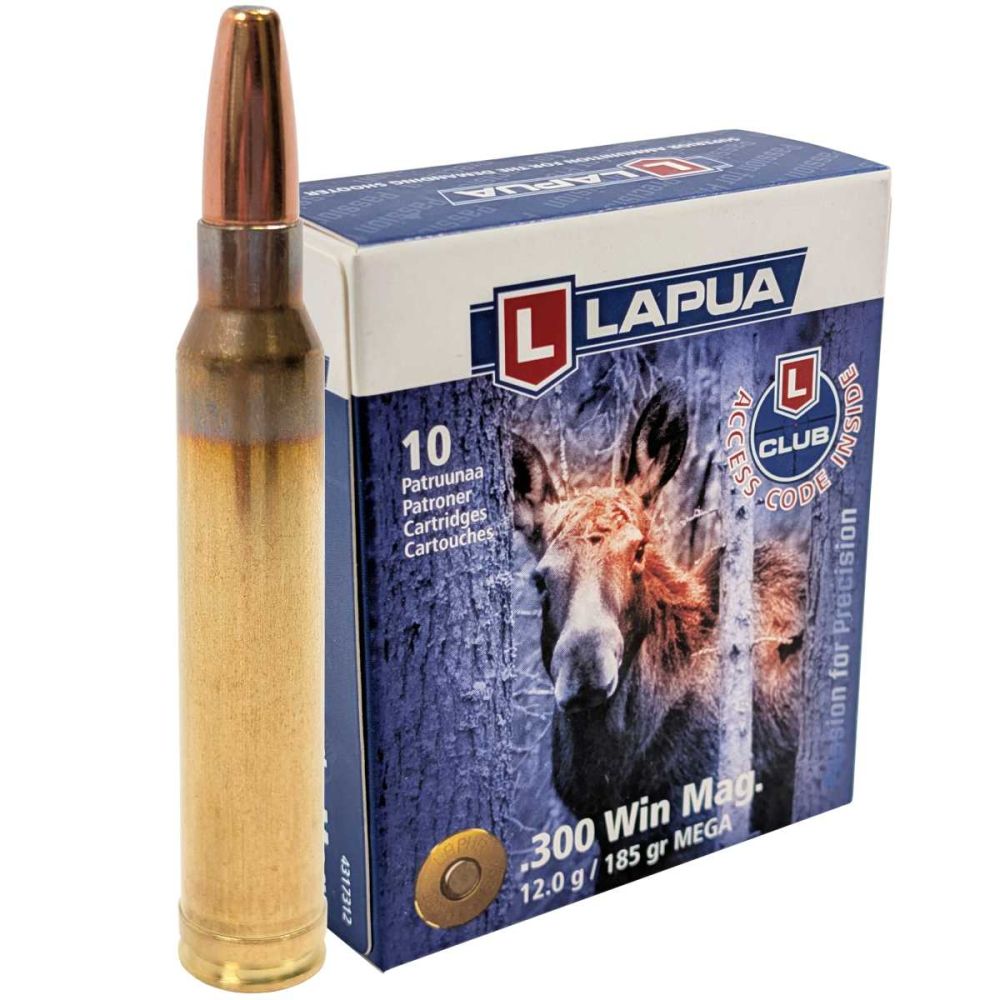 Náboje Lapua .300 Win. Mag. MEGA, SP, 12,00 g / 185 gr