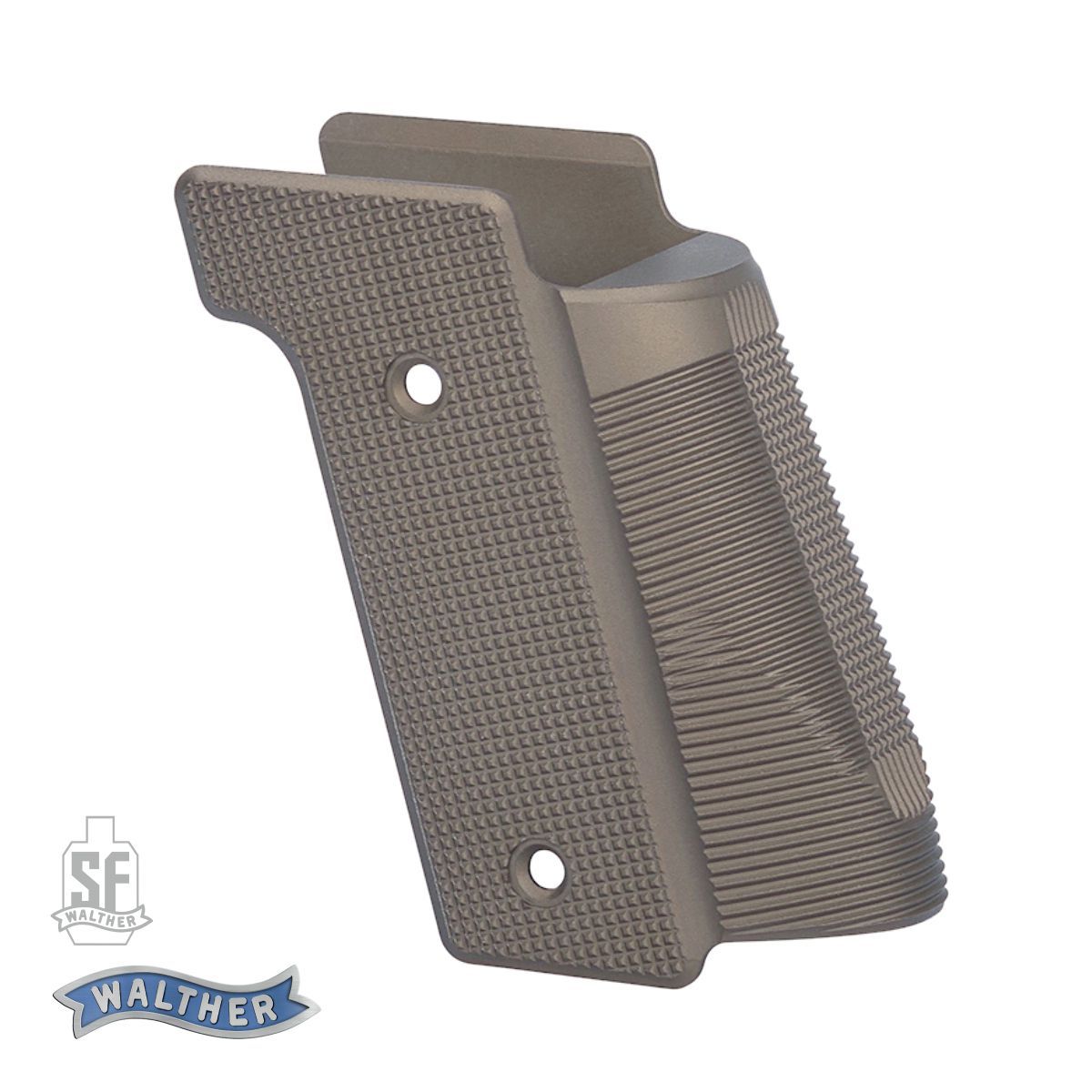 Střenky Walther Grip Panel Aluminium pro Q4/Q5 Steel Frame, hnědé