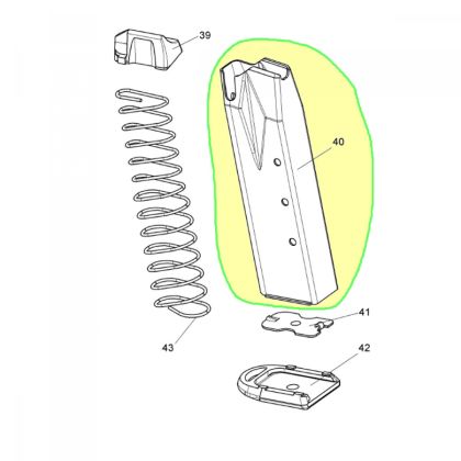 Plášt zásobníku na 16 náboju - Walther P990/P99
