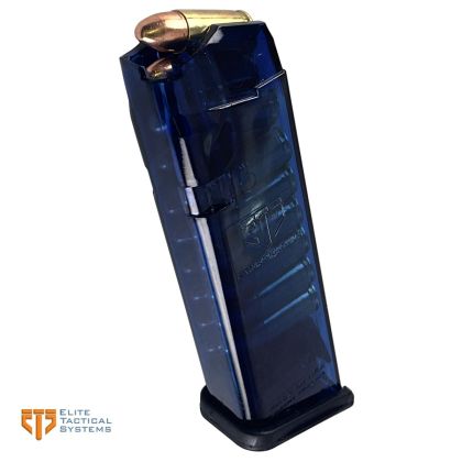 Zásobník ETS modrý, Glock 17 a menší, 9 mm Luger, 17 náboju