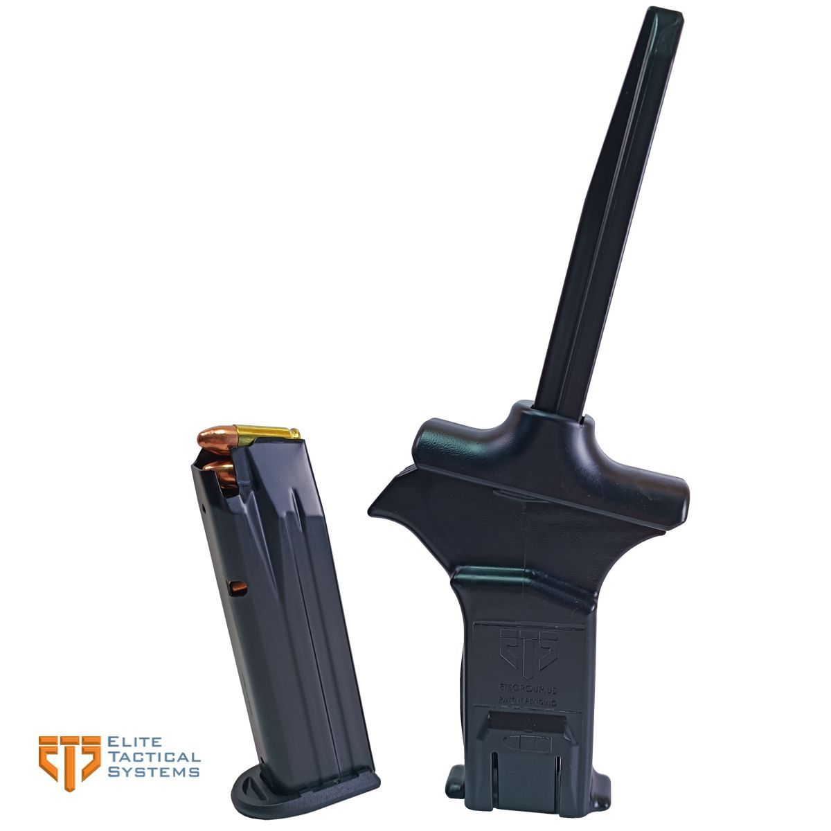 Nabíjecí pomucka ETS C.A.M. Gen 2, pro pistolové zásobníky 9 mm /40