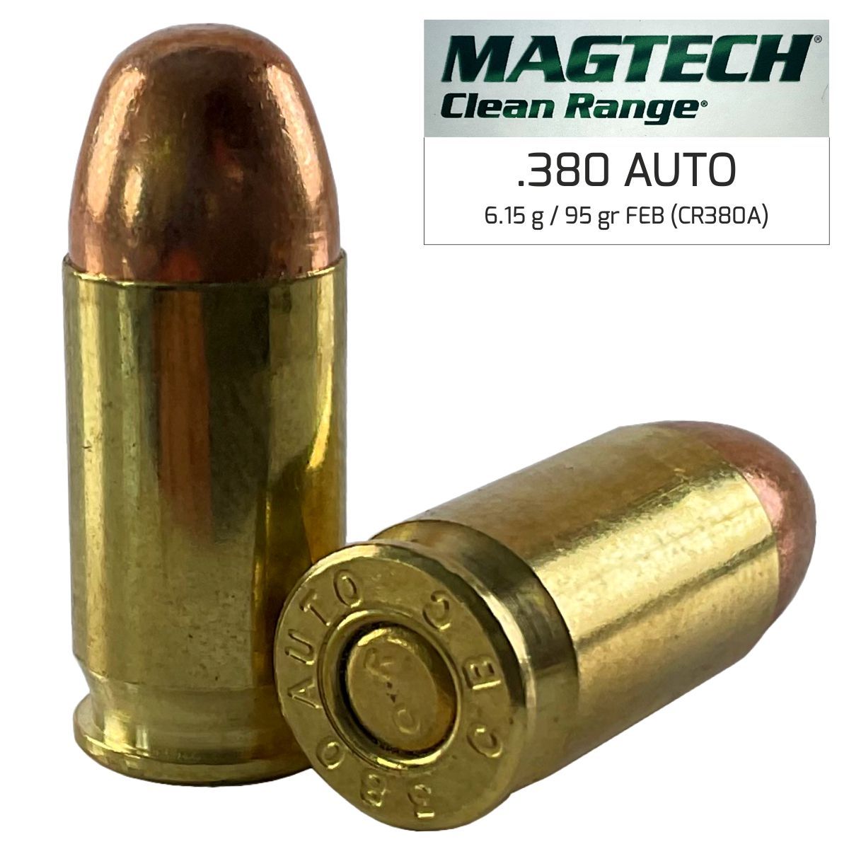 Náboje Magtech 9 mm Browning Court / 380 AUTO FMJ Clean Range 6,15 g, 95 gr (CR380A)