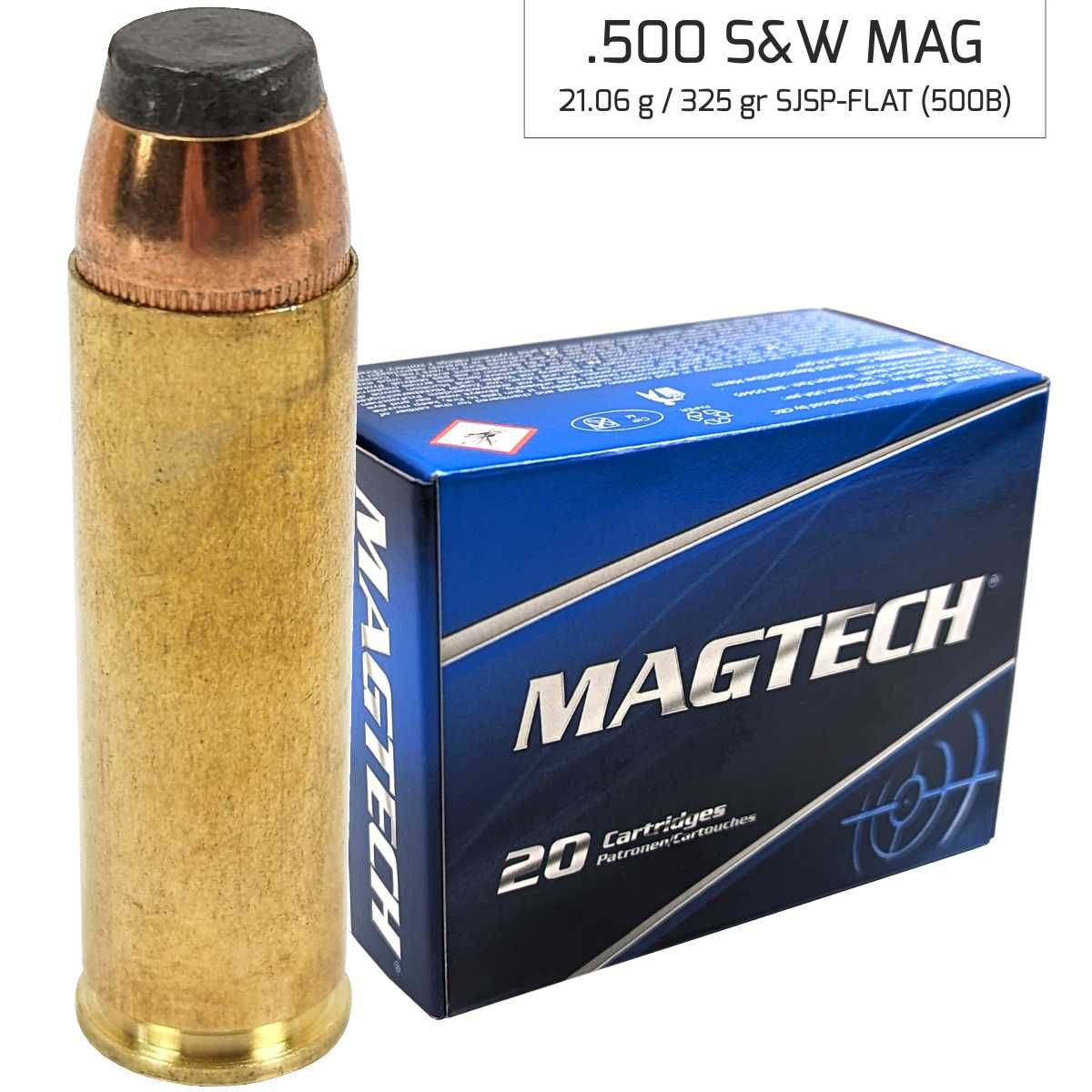 Náboje Magtech 500 S&W SJSP FLAT 21,06 g, 325 gr (500B)