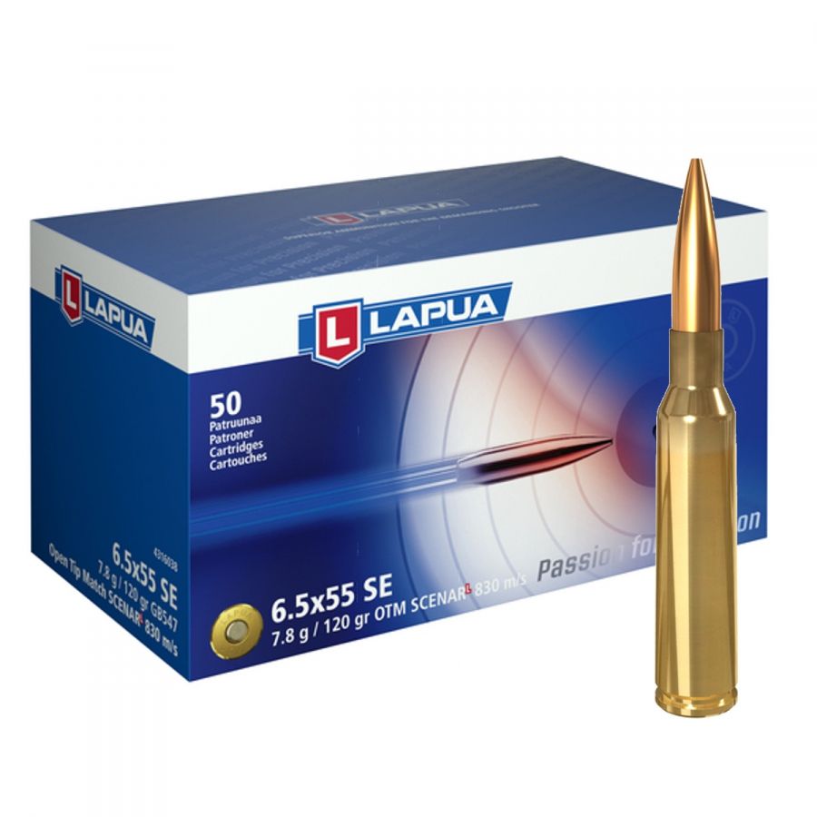 Náboj Lapua 6,5x55 SE SCENAR-L, GB547, OTM, 7,80g, 120gr