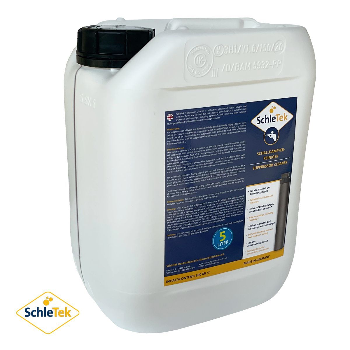 SchleTek Suppressor Cleaner Regular 5 l, na tlumiče hluku výstřelu