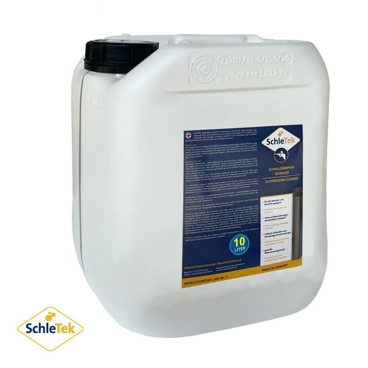 SchleTek Suppressor Cleaner Regular 10 l, na tlumiče hluku výstřelu