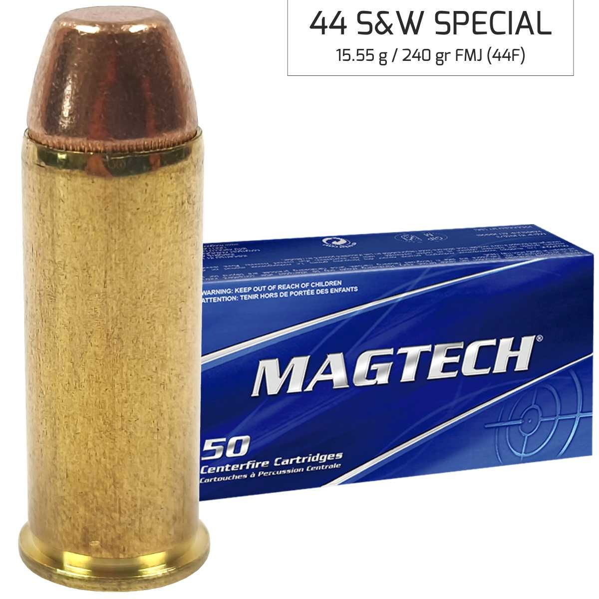Náboje Magtech 44 SPECIAL Low Recoil FMJ 15,55 g, 240 gr (44F)
