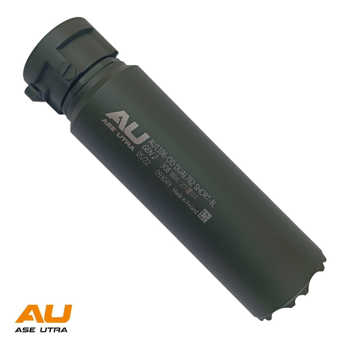 Tlumic Ase Utra DUAL762-S-BL Short GEN2, OD Green Cerakote