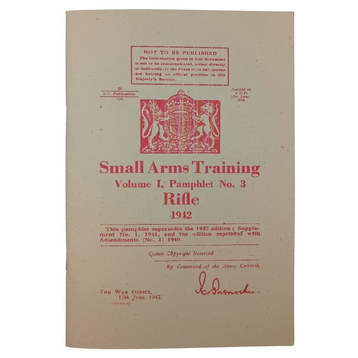 Rifle - pretisk brit. voj. manuálu k opakovací pušce Lee-Enfield