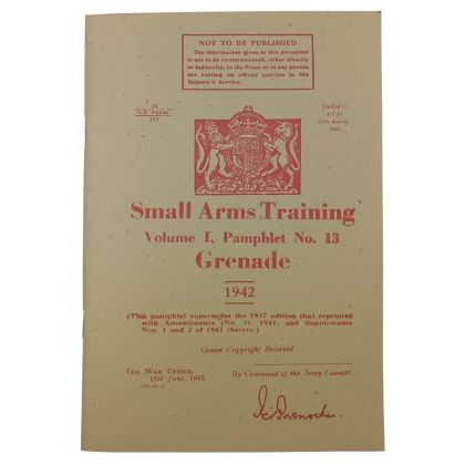 Grenade - pretisk brit. voj. manuálu k výcviku s granáty z roku 1942