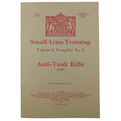 Anti-Tank Rifle - pretisk brit. voj. manuálu k proti-tankové pušce Boys z roku 1937