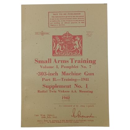 Machine Gun Handbook (Technical)- pretisk brit. manuálu k doplnkum kulometu Vickers (1942)