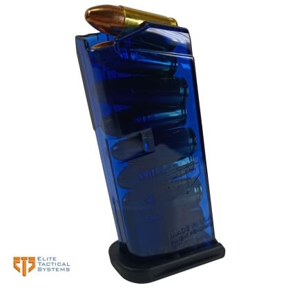 Zásobník ETS pro Glock 43, 9 mm Luger, 7 náboju, modrý