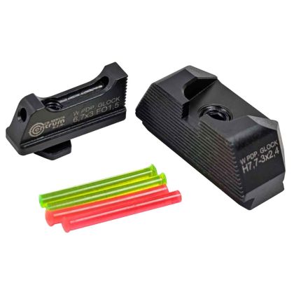 Mířidla EVOSIGHT Walther PDP / Glock, muška světlovodná 6,7 mm, hledí černé 7,7 mm