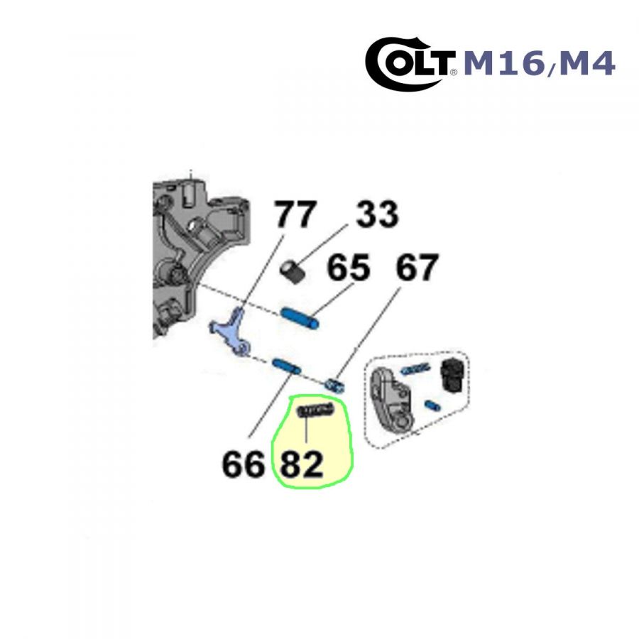Vzpruha ramene záchytu spoušte Walther Colt M4/M16
