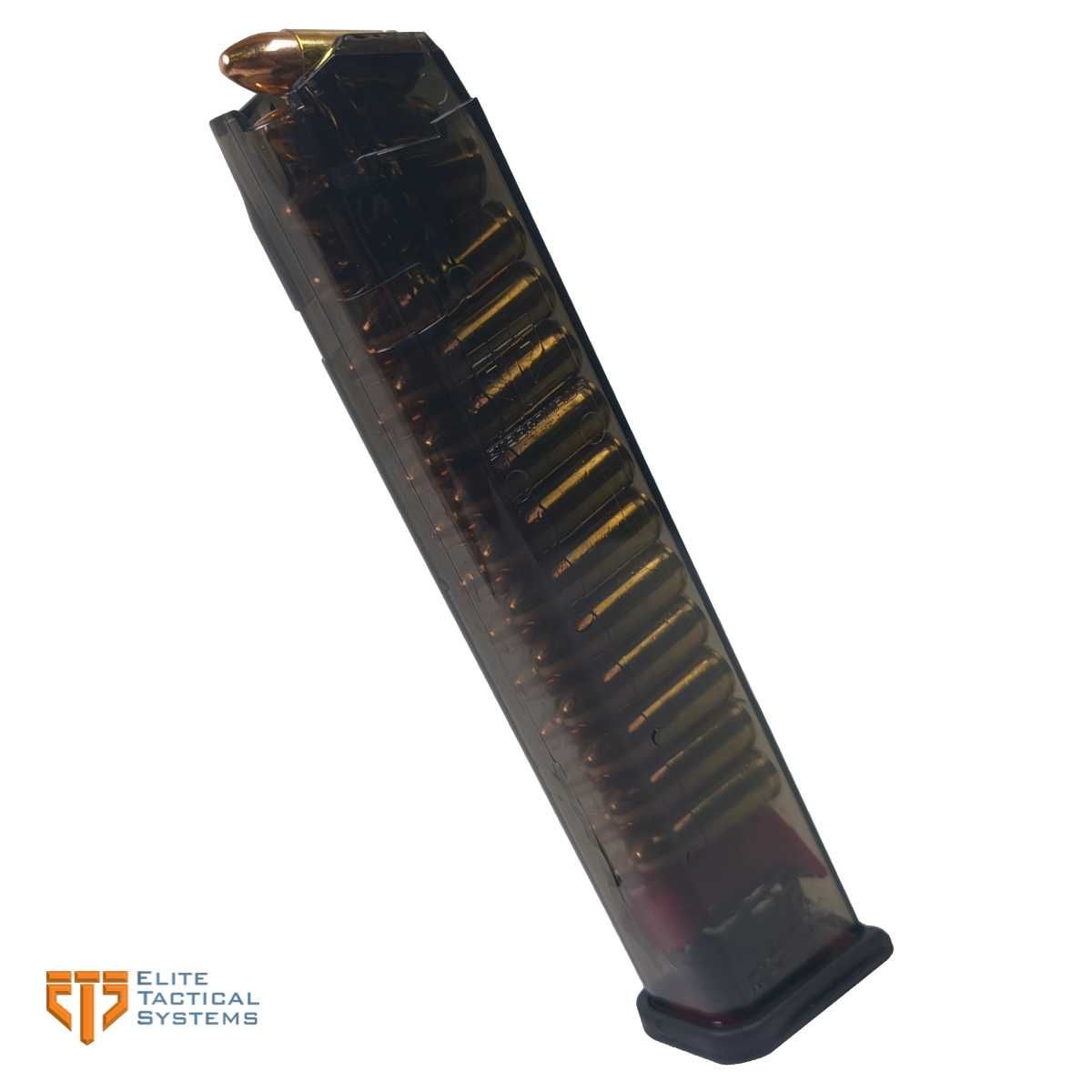 Zásobník ETS pro Glock, 9 mm Luger, 27 nábojů, Carbon Smoke